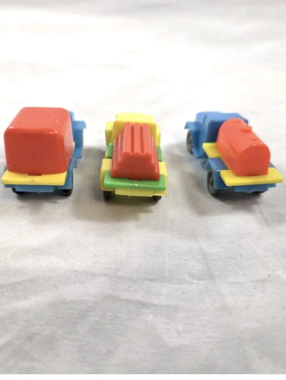 VTG 1960s Bruder Mini Plastic Construction Truck Toys 6-PC Set West Germany MCM